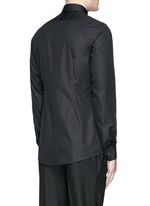 Back View -Click To Enlarge 'Gold' slim fit bee embroidery cotton shirt