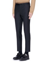 Front View -Click To Enlarge Slim fit wool pants