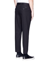 Back View -Click To Enlarge Slim fit pleated cotton pants