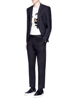Figure View -Click To Enlarge Slim fit pleated cotton pants
