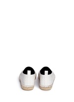 Back View -Click To Enlarge x John Allen engraved anagram leather espadrilles