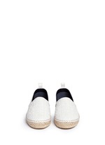 Front View -Click To Enlarge x John Allen engraved anagram leather espadrilles