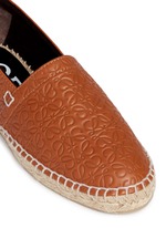 Detail View -Click To Enlarge x John Allen engraved anagram leather espadrilles