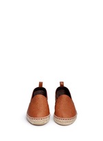 Front View -Click To Enlarge x John Allen engraved anagram leather espadrilles