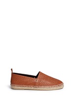 Main View -Click To Enlarge x John Allen engraved anagram leather espadrilles