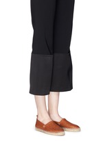 Figure View -Click To Enlarge x John Allen engraved anagram leather espadrilles