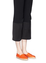 Figure View -Click To Enlarge Lambskin leather espadrilles