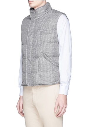 ISAIA - ''O'Pallone' knit print quilted down vest