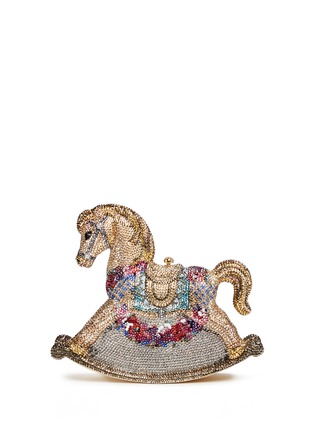 Main View - Click To Enlarge Main View - Click To Enlarge - Judith Leiber - 'Rocking Horse Penelope' crystal pavé minaudière