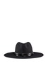Main View - Click To Enlarge Main View - Click To Enlarge - Sensi Studio - Croc embossed leather band wool felt hat