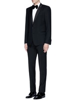 Figure View -Click To Enlarge Slim fit wingtip collar cotton piqué tuxedo shirt