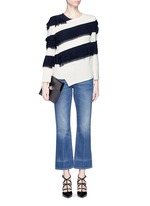 Figure View -Click To Enlarge Vintage wash cropped flare jeans