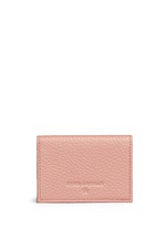 Figure View -Click To Enlarge Pebble grain leather multi card holder
