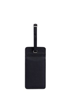 Figure View -Click To Enlarge Double window leather luggage tag