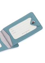 Detail View -Click To Enlarge Double window leather luggage tag