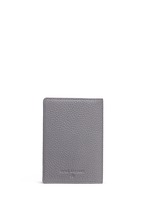 Back View -Click To Enlarge Pebble grain leather passport holder