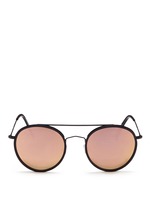 Main View -Click To Enlarge 'Vanni' metal round mirror sunglasses
