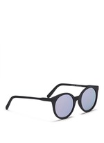 Figure View -Click To Enlarge 'Stardust' flat mirror lens acetate round sunglasses