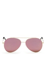 Main View -Click To Enlarge 'Chiara' flat mirror lens metal aviator sunglasses
