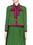 Main View - Click To Enlarge Main View - Click To Enlarge - Gucci - Web ribbon trim cotton-silk faille jacket