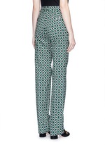 Back View -Click To Enlarge Retro wave print cotton suiting pants