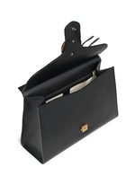 Detail View -Click To Enlarge 'GG Marmont' tiger head pebbled leather satchel