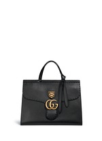 Main View -Click To Enlarge 'GG Marmont' tiger head pebbled leather satchel
