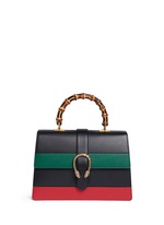 Main View -Click To Enlarge 'Dionysus' small bamboo handle floral print leather bag