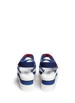 Back View -Click To Enlarge Colourblock strap platform sandals