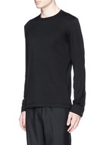 Front View -Click To Enlarge Logo patch cotton T-shirt