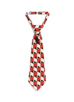 Main View -Click To Enlarge Crystal ant embellished geometric print silk tie