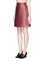 Front View -Click To Enlarge Metallic bee jacquard A-line skirt