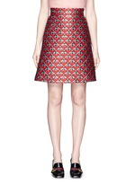 Main View -Click To Enlarge Metallic bee jacquard A-line skirt