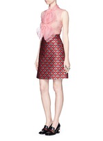 Figure View -Click To Enlarge Metallic bee jacquard A-line skirt