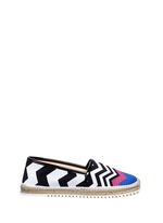 Main View -Click To Enlarge Chevron coated canvas espadrille slip-ons