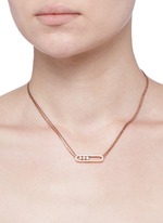 Detail View -Click To Enlarge 'Move Pavé' diamond 18k rose gold necklace