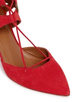 Detail View -Click To Enlarge 'Belgravia' caged suede pumps