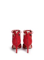 Back View -Click To Enlarge 'Belgravia' caged suede pumps