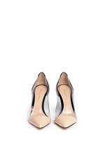 Front View -Click To Enlarge 'Plexi 85' clear PVC patent leather pumps