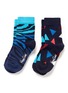 首图 - 点击放大 首图 - 点击放大 - HAPPY SOCKS - Triangle and zebra stripe kids socks 2-pair pack