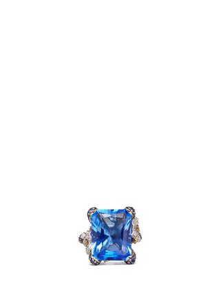 Main View - Click To Enlarge Main View - Click To Enlarge - Anabela Chan - 'Blue Cinderella' sapphire diamond 18k gold cocktail ring