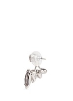 Detail View -Click To Enlarge 'Organized Chaos' Swarovski crystal jacket earrings