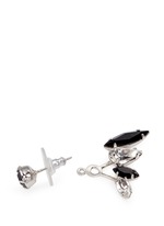 Detail View -Click To Enlarge 'Organized Chaos' Swarovski crystal jacket earrings
