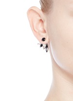 Figure View -Click To Enlarge 'Organized Chaos' Swarovski crystal jacket earrings