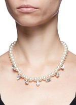 Figure View -Click To Enlarge 'Screw U' Swarovski crystal pearl necklace