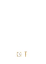 Main View -Click To Enlarge 'Screw U' asymmetric Swarovski pearl stud earrings