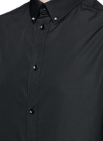 Detail View -Click To Enlarge Stud collar cotton shirt