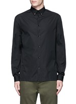 Main View -Click To Enlarge Stud collar cotton shirt