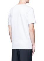 Back View -Click To Enlarge Leather patch pocket cotton T-shirt