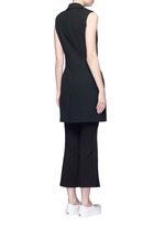Back View -Click To Enlarge Crepe sleeveless dress